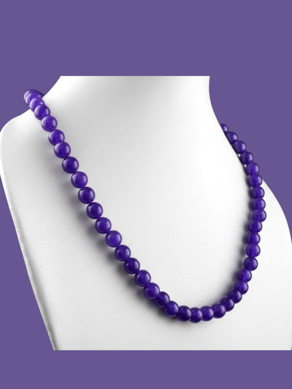 243.00 Carats Purple Amethyst Beaded Necklace